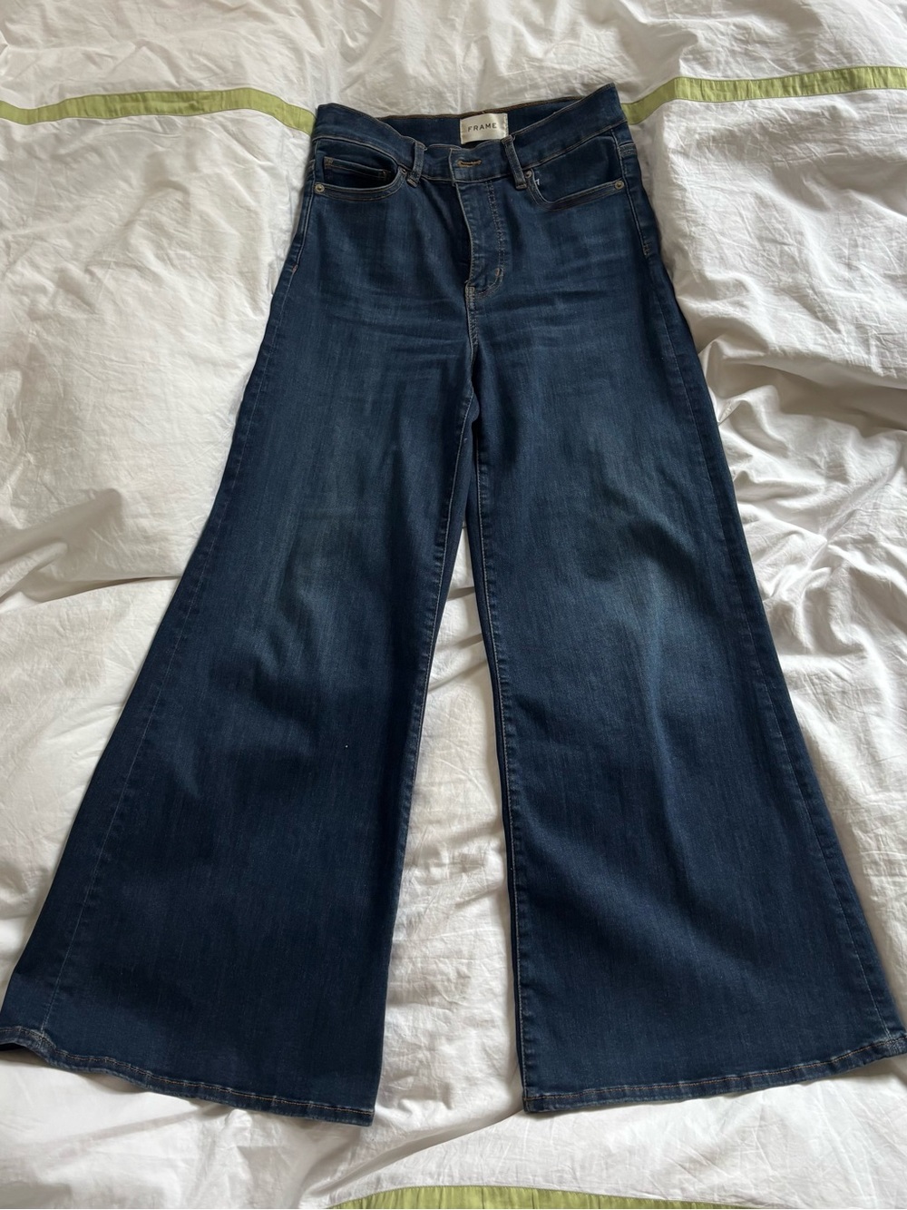 Frame Le Palazzo Jeans in Dark Blue
